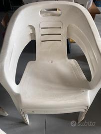 Sedia giardino bianca