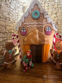 Allestimento natalizio casa babbo natale 