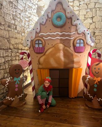 Allestimento natalizio casa babbo natale 