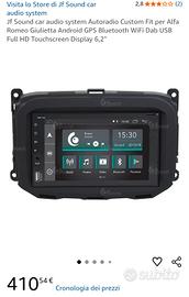 autoradio android per alfa romeo Giulietta 