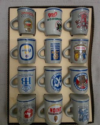 Lotto 12 Mini Boccali Birra Franklin Mint 1981