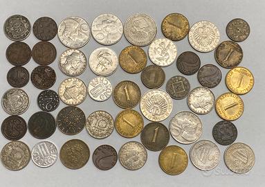 Lotto 46 monete Austria pre euro - circa 190 gr.