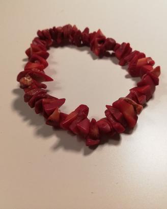 Bracciale in pasta di corallo rossa 