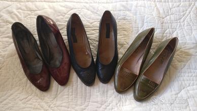 tre paia scarpe VINTAGE 39 tacco