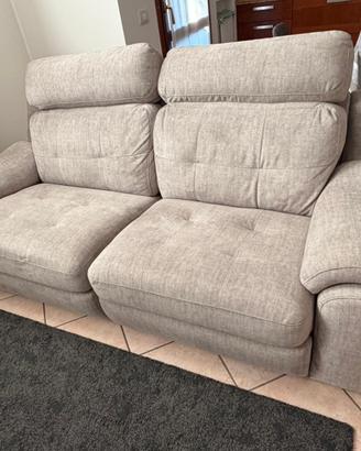 DIVANO 3 POSTI RELAX IN MICROFIBRA – COME NUOVO