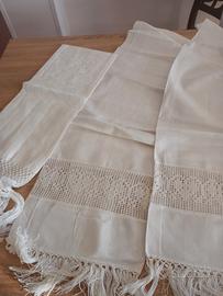3 grandi asciugamani in lino