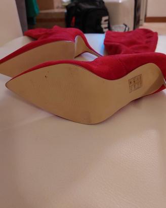 Stivali rossi overknees nuovi Steve Madden