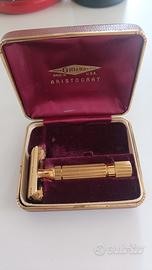 GILLETTE ARISTOCRAT USA PLACCATO IN ORO