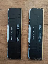 Ram DDR4 3600 mhz RGB gaming 16 gb Ballistix