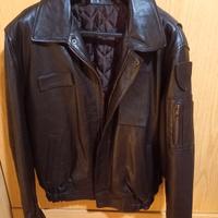 Bomber in pelle da pilota