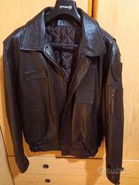 Bomber in pelle da pilota