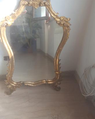 specchio molato dorato