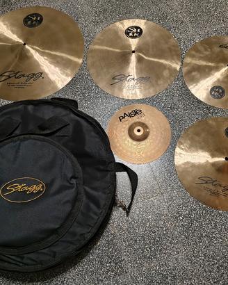 set piatti batteria stagg con borsa inclusa