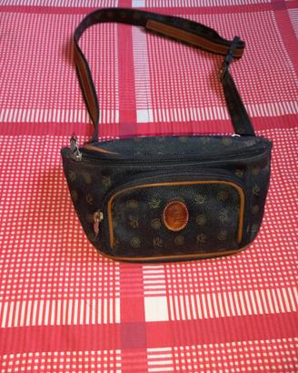 Marsupio Vintage Kenzia in Pelle e Tessuto Monogra