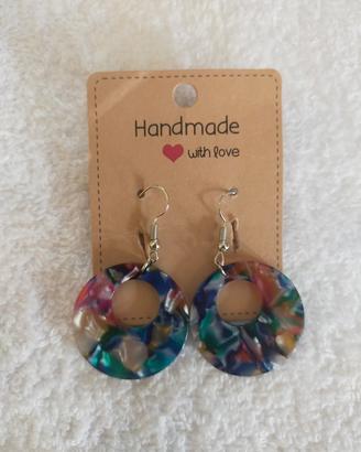 orecchini multicolore in acetato