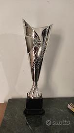 coppa argento in plastica premiazione podio