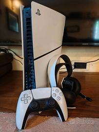 PS5 Slim Digital + Cuffie Pulse Elite come nuove
