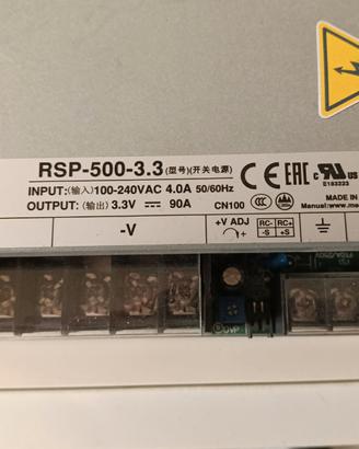 Alimentatore RSP-500 3.3V 90A MEAN WELL