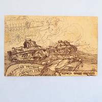 Cartolina militare Reparto carri armati - 1927