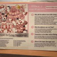 Birthday decoration rose gold