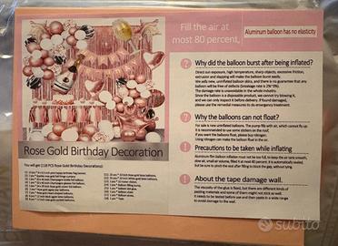 Birthday decoration rose gold