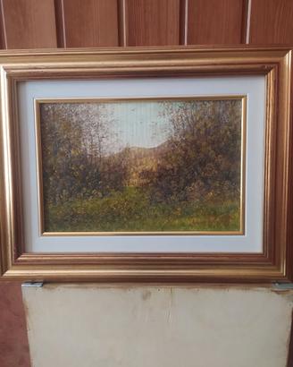 Quadro ad olio, paesaggio  di Enrico Paschetta