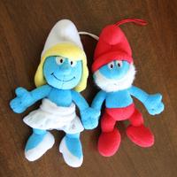 Peluche Pupazzo Puffetta e Grande Puffo