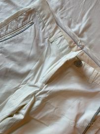 Pantaloni bianchi aderenti Moncler