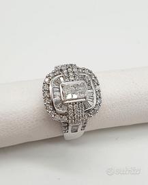 COD.1200F.25 ANELLO ORO BIANCO REGINA DELLE NEVI