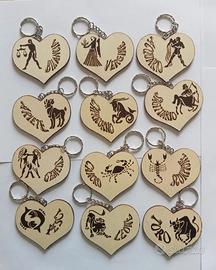 12 portachiavi,segni zodiacali 