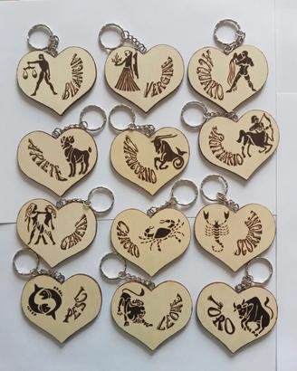 12 portachiavi,segni zodiacali 