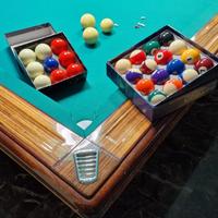 biliardo Mari sei buche con stecchiera e lampade