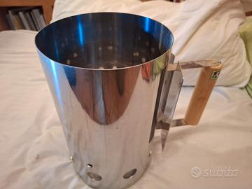Accendifuoco barbecue con manico in legno