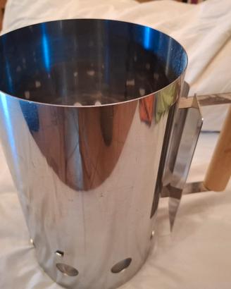 Accendifuoco barbecue con manico in legno