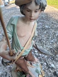 Pescatore in porcellana Capodimonte Mollica