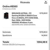 Pc da gaming RTX 5050