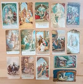 Lotto 26 Santini Natività + 2 Cartoline viaggiate
