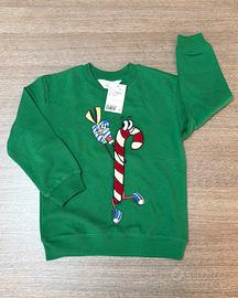 Felpa 4/6 anni bimba H&M verde
