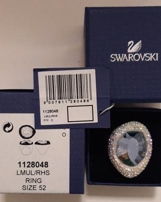 Anello cocktail con cristallo incolore Swarovski