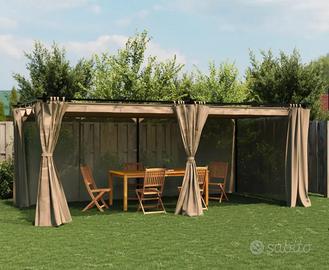 gazebo 6x3 struttura in alluminio e tende laterali