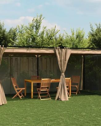 gazebo 6x3 struttura in alluminio e tende laterali