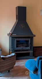 camino a muro 14 kw canalizzato