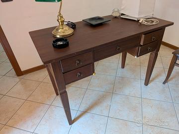 Scrittoio scrivania 5 cassetti stile Arte Povera