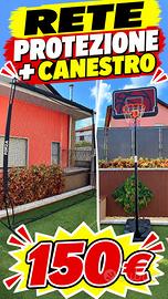 Canestro basket e rete protettiva