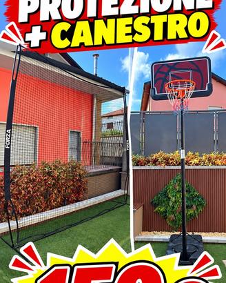 Canestro basket e rete protettiva