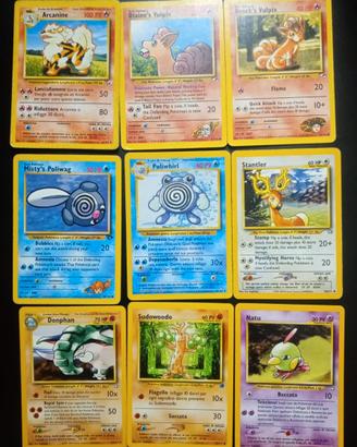 Lotto 9 carte Pokémon vintage WOTC Ken Sugimori –