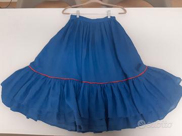 Gonna lunga vintage Claude Montana in 100% lino