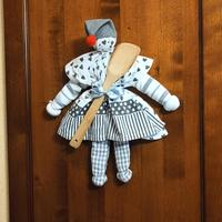 Bambola fatta a mano con strofinacci