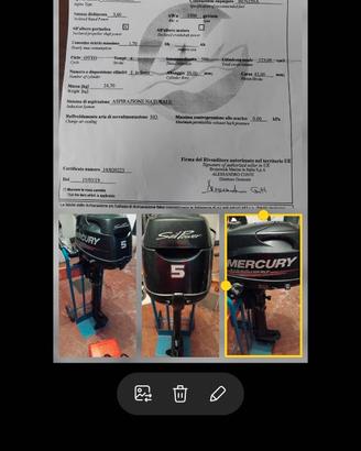 Mercury Sail Power 5 CV gambo lungo