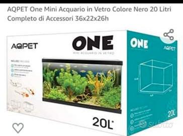 acquario in vetro 20 lt. con pompa